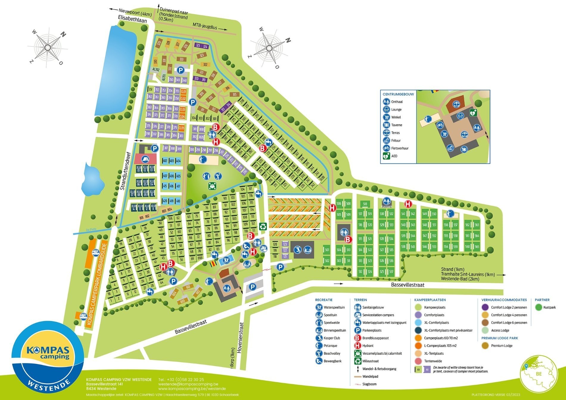 Plattegrond Kustpark Strand Westende